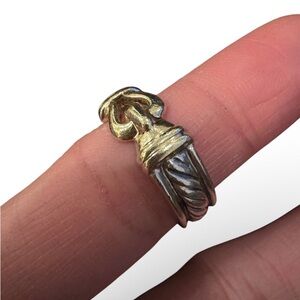 David Yurman 925 & 14k Gold Buckle
Cable Ring